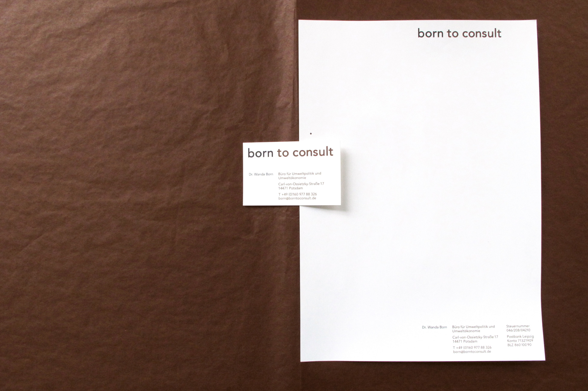 born to consult - stationery 