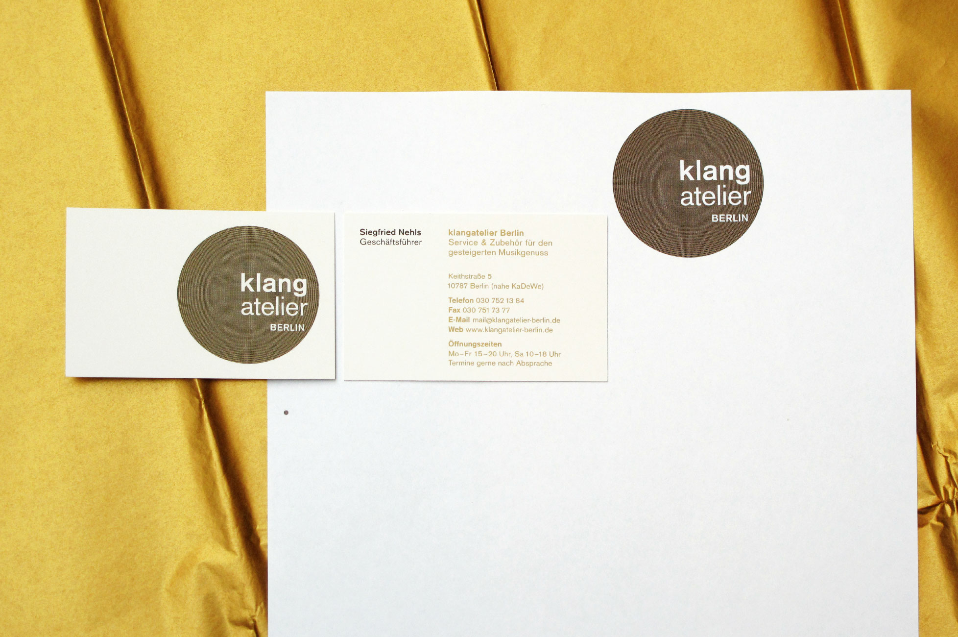 Klangatelier - Visitenkarte und Briefbogen Klangatelier - Visitenkarte und Briefbogen