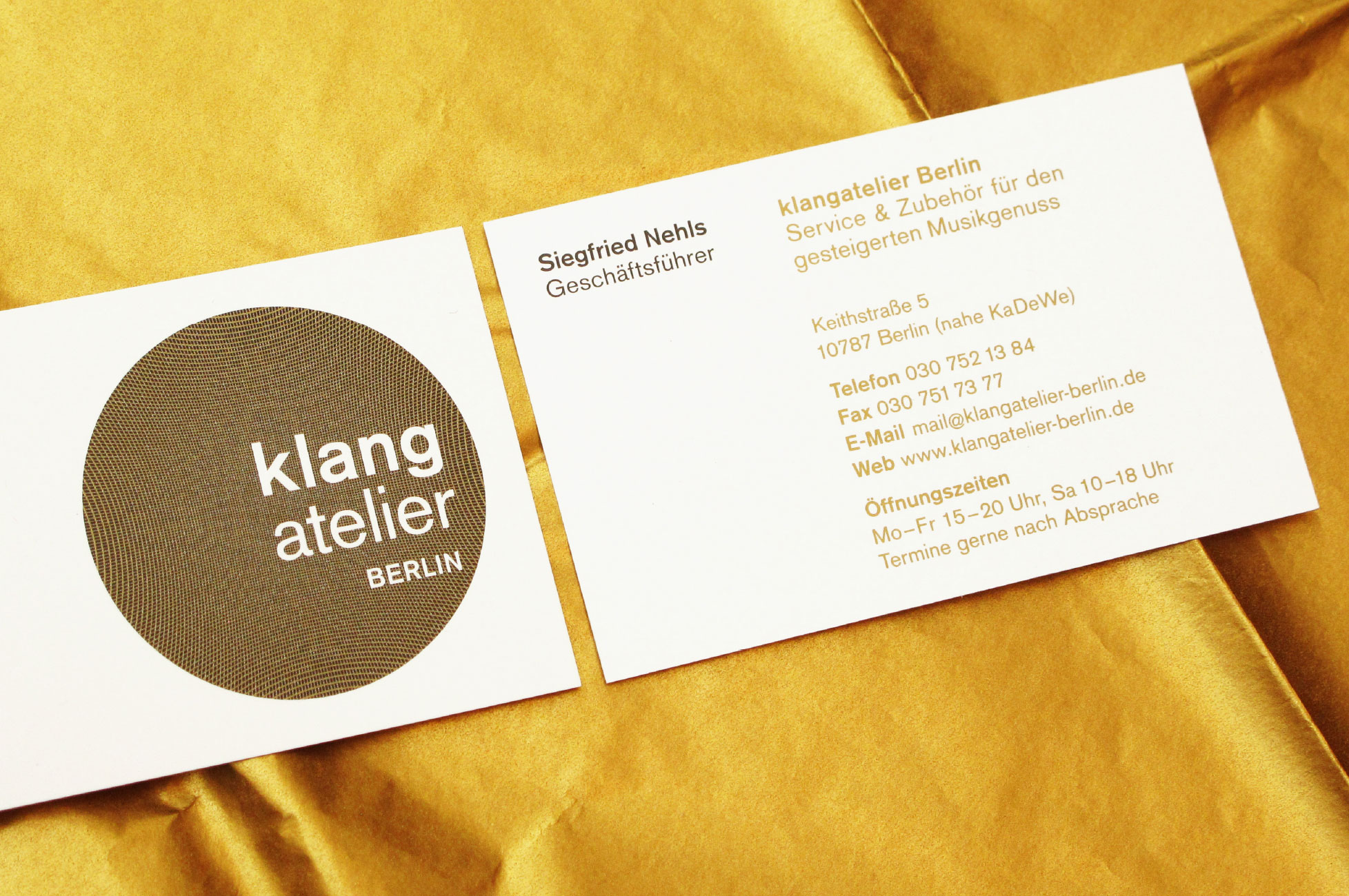 Klangatelier - Visitenkarte Klangatelier - Visitenkarte