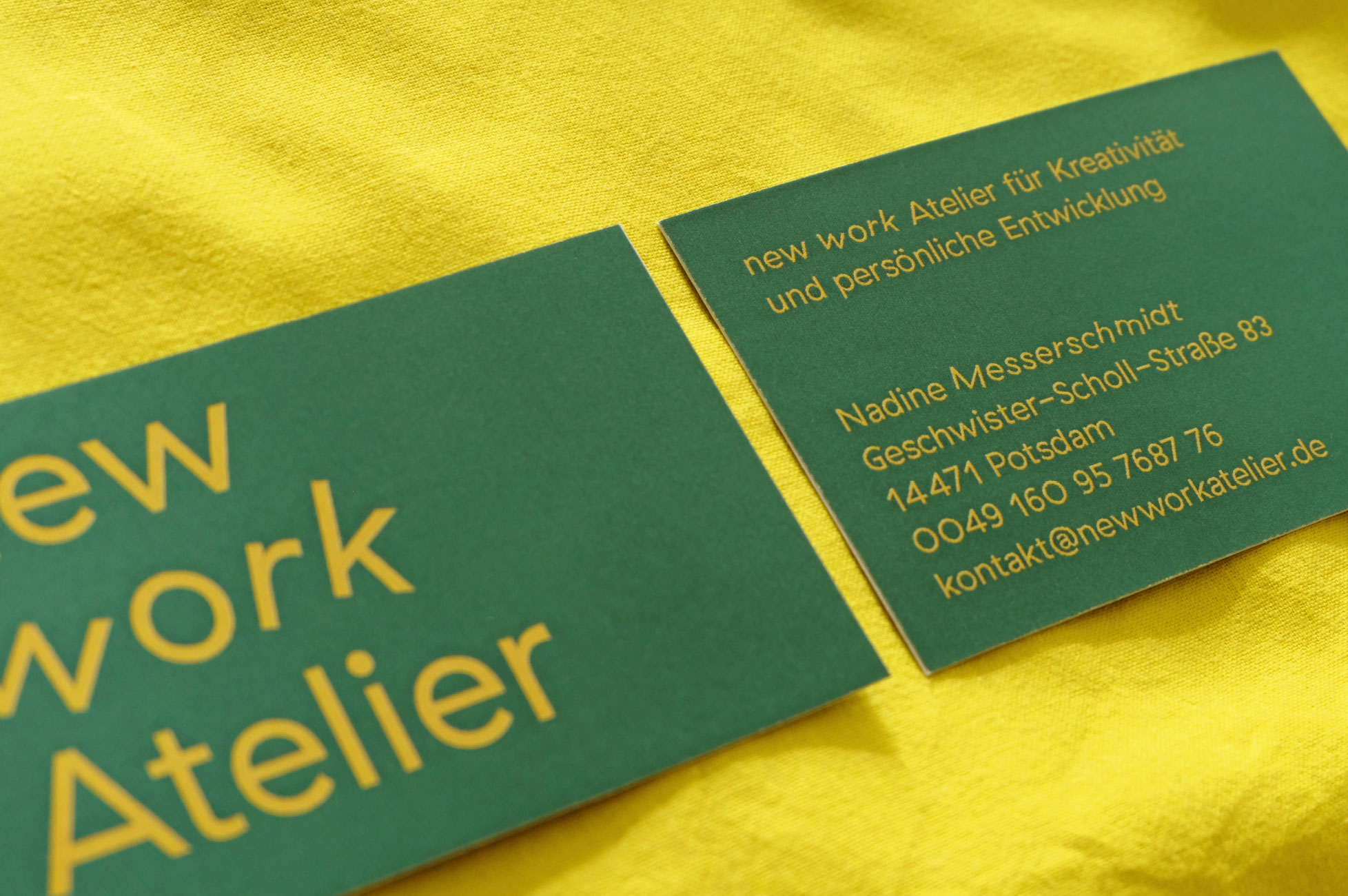 new work Atelier – Visitenkarte