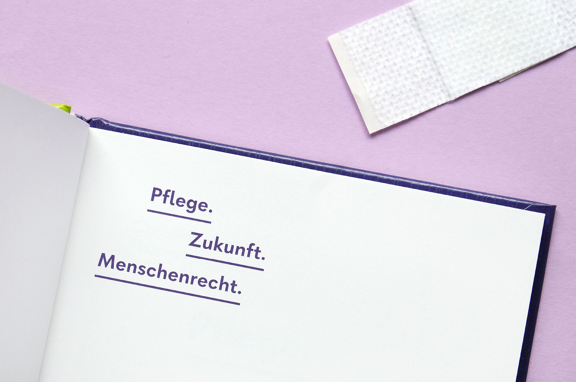 Care. Future. Human rights. – Half-title page Care. Future. Human rights. – Half-title page