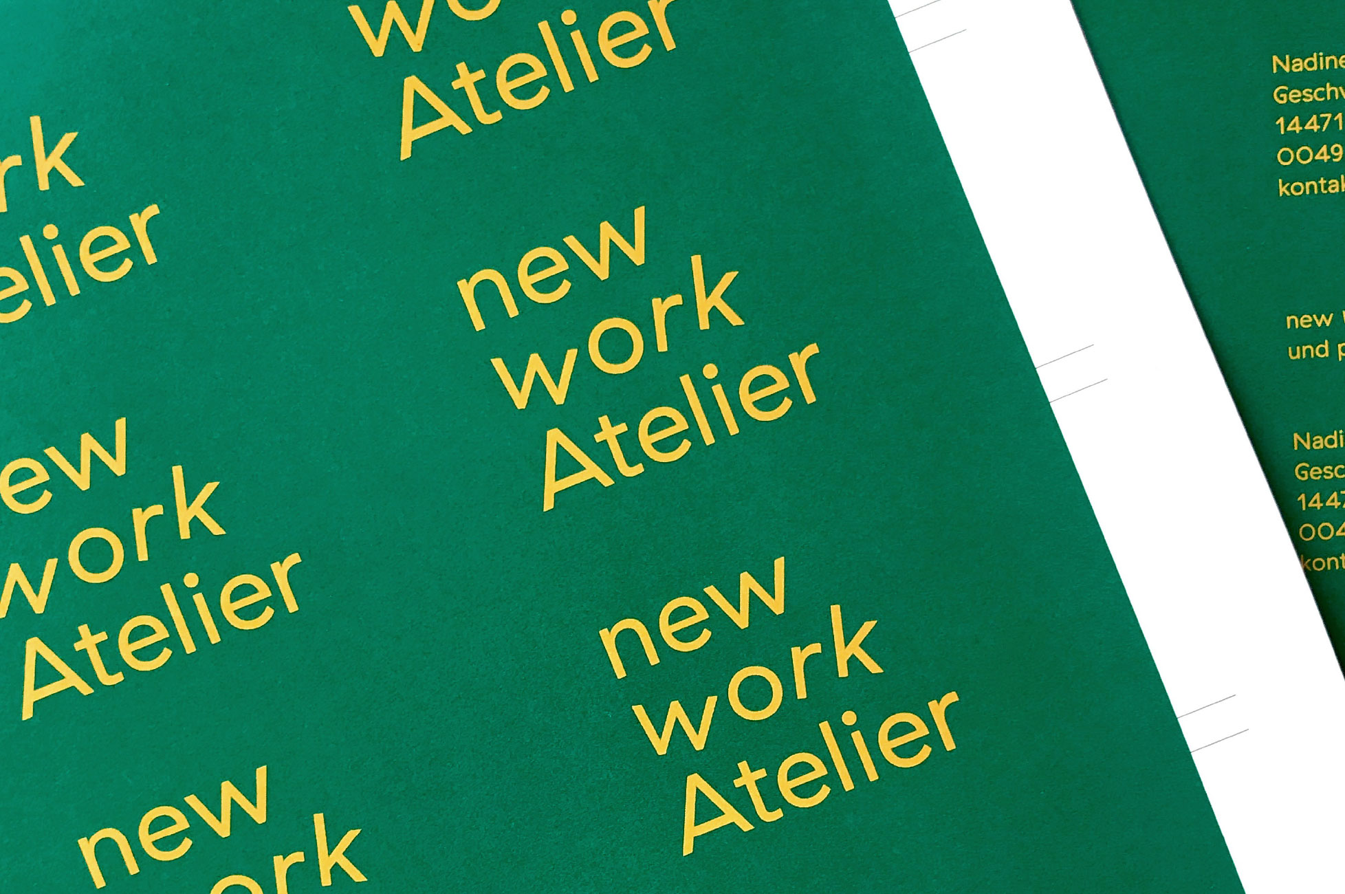 new work Atelier – Druckbogen